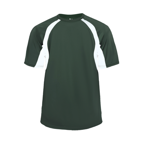 Badger Sport Hook Tee (414400-027604), Color 'Forest/White'